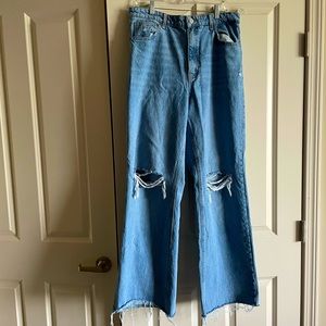 Zara Wide Leg Full Length Jeans